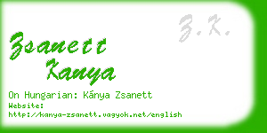 zsanett kanya business card